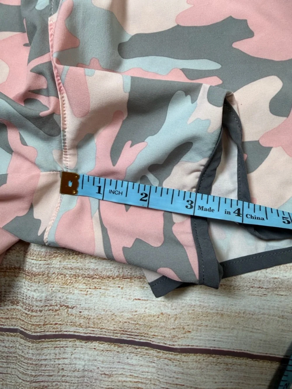 Justice Pink and Gray Camo Athletic Shorts